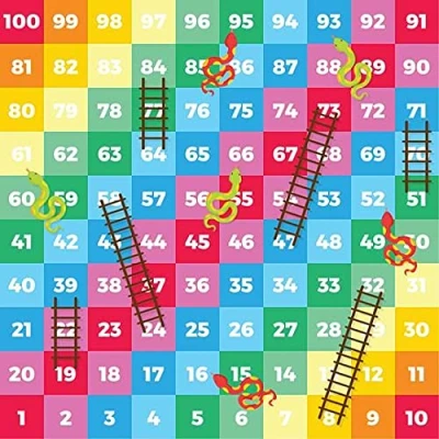 Image of Snakes and Ladders Game Vinyl Floor Mat
