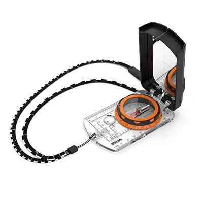 Image of Silva Compass Navigation Expedition S Sighting to Determine Direction Over Long Distances Scale 1:24k, 1:25k and 1:50k Mirror with Rotatable Housing hiking