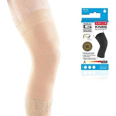 Image of Neo G Knee Support for Running, Sports, Daily Wear Bandage Sprains, Strains, Joint pain, Weak Muscles Multi Zone Compression Sleeve Airflow M Beige