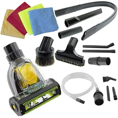 Image of SPARES2GO Valet Kit Car Detailing Complete Micro Tools Cloths for Numatic Henry Hetty Vacuum Cleaner (32mm)