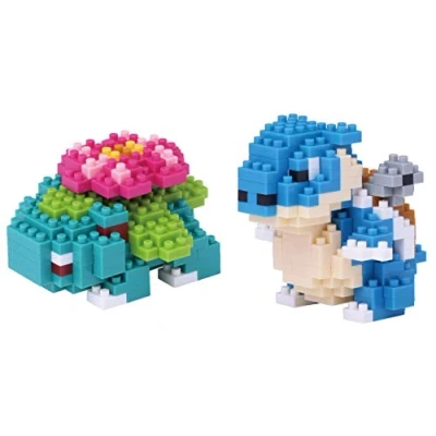 Image of Nanoblocks 2 Sets Venusaur (Fushigibana in Japan) and Blastoise (Kamex Adjustable Pokemon Characters (Japan Import)
