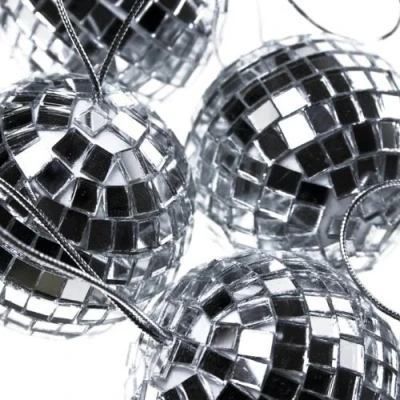 Image of Premier Decorations 6 x 60mm Silver Mirror Christmas Tree Balls