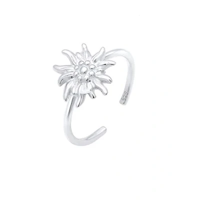 Image of Elli Ring Ladies Edelweiss Traditional Adjustable in 925 Sterling Silver