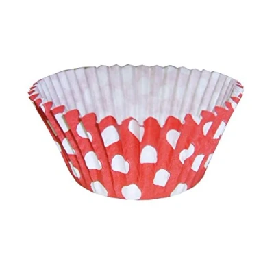 Image of 12 Excellent Quality Muffin / Cupcake Cases by Holly Cupcakes: Red Polka Dot