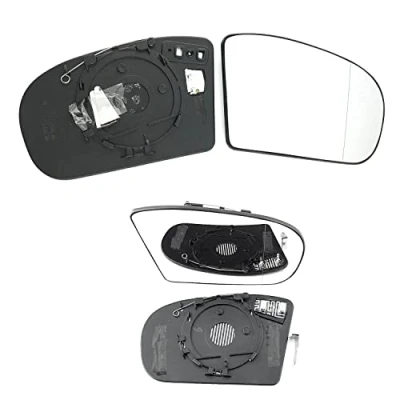 Image of Fits Mercedes C Class, For 2000 to 2011 Heated Base Wide Angle Wing Mirror Glass (W203) RIGHT HAND (UK Driver Side)