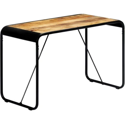 Image of vidaXL Dining Table 118x60x76 cm Solid Rough Mango Wood