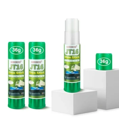 Image of GEEETECH 3D Printer Glue 3pcs 36G, Sticks for Hot Bed, Washable and Easy to Glue, Quick Drying PVP Solid Adhesive PLA ABS PETG