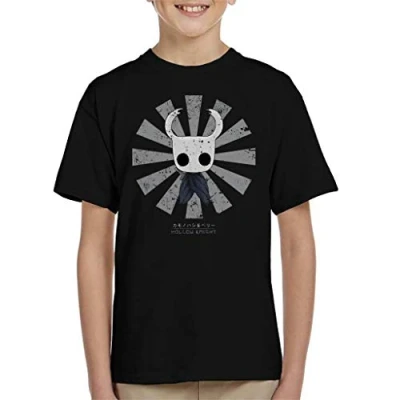 Image of Cloud City 7 Hollow Knight Retro Japanese Kid&#039;s T Shirt Black