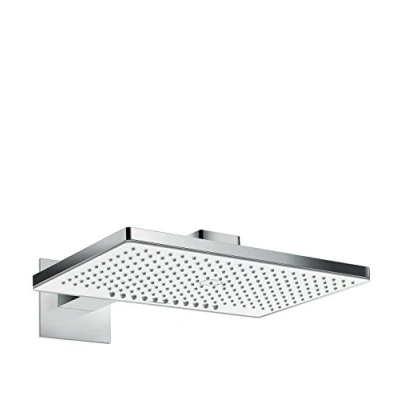 Image of hansgrohe Rainmaker Select 460 overhead shower with 450 mm arm, 2 spray modes, white/chrome 24005400