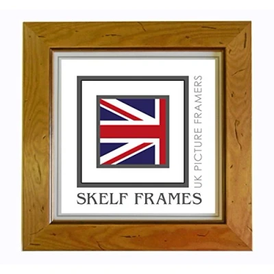 Image of Skelf Frames 350mm x SQUARE PICTURE PHOTO FRAME (Antique Pine Distressed Wood)