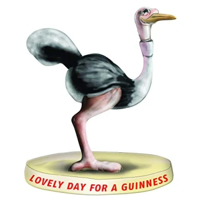 Image of signs unique Guinness Ostrich Resin Figurine 135mm x 95mm (sg)