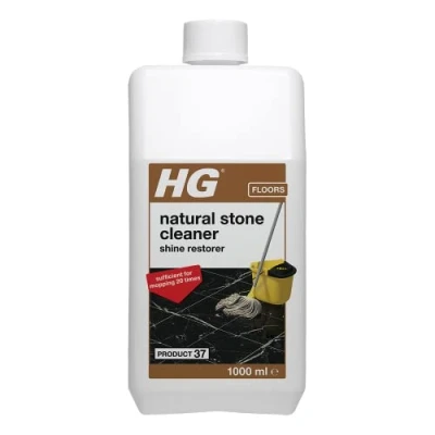 Image of HG Natural Stone Cleaner Shine Restorer, Product 37, Highly Concentrated Formula for Marble and Calciferous Stone, Mop or Polish Restoring 1L (221100106)