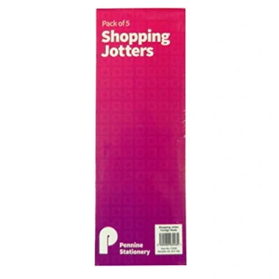 Image of Slim Shopping or To Do List Notepads, Jotters Pack of 4 Size 8.3 x 3&#039;