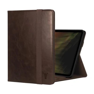 Image of TORRO Case Compatible with iPad Pro 11 5th Gen (2024) Premium Leather M4 2024 Stand Function, Apple Pencil Connectivity and Wake/Sleep Function (Dark Brown)