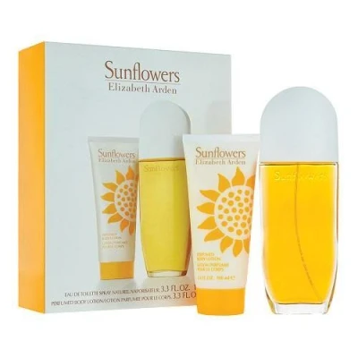 Image of Elizabeth Arden SUNFLOWERS Eau de Toilette 100ml 2 piece Gift Set, floral perfume, luxury fragrance gifting for women