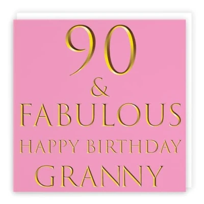Image of Hunts England Granny 90th Birthday Card 90 &amp; Fabulous Happy Still Totally Collection Fun Female