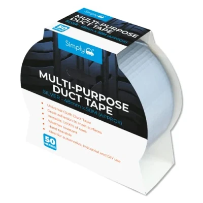 Image of 17x Simply 48mm*50m Silver Duct Tape (MT50WATSILV) DTS5050