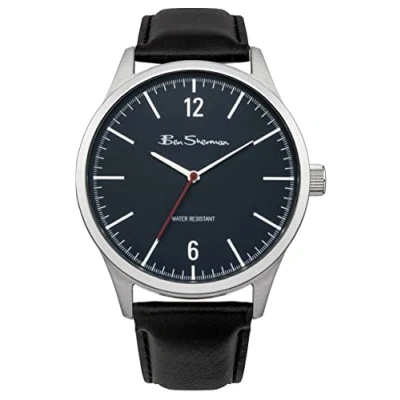 Image of Ben Sherman Watch and Wallet Gift Set, Mens Wristwatch with Blue Dial Black Strap Matching BS120G 2 Year Warranty