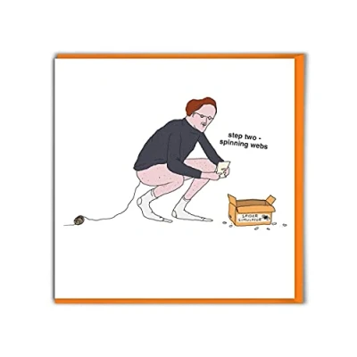 Image of Brainbox Candy Funny Birthday Card &#039;Spider Simulator&#039; Otherwhats Hilarious Illustration Cartoonist Silly Cheeky Cards For Him Her Men Women Friends Mates