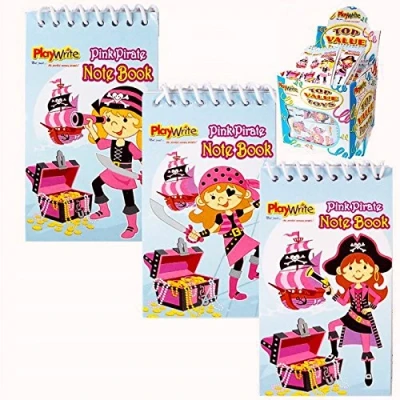 Image of 12 x Mini Pink Pirate Spiral Notebooks