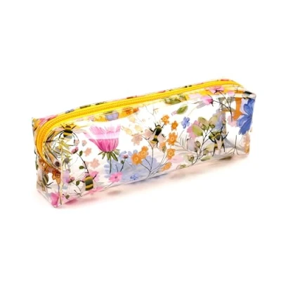 Image of Puckator Nectar Meadows Clear Pencil Case School Equipment Stuff Cases Large Capacity Preppy Zipper Pouch Office Essentials Pencils Cute Pencilcase Pen
