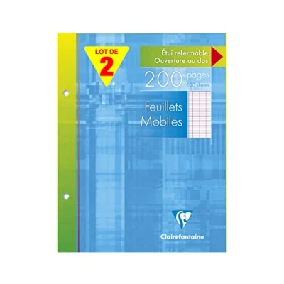 Image of Clairefontaine Metric Set of 2 Paper Refill Pads Large Squares 17x22cm Assorted Colours