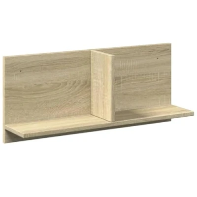 Image of vidaXL Wall Cabinet Bathroom Hanging Sonoma Oak Engineered Wood Floating Storage 70x16.5x30 cm