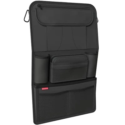 Image of ATHLON TOOLS The most stable car seat organiser, reinforced back panel, food safe, with integrated tablet holder, extra pencil case, for business and children, designed in Hamburg