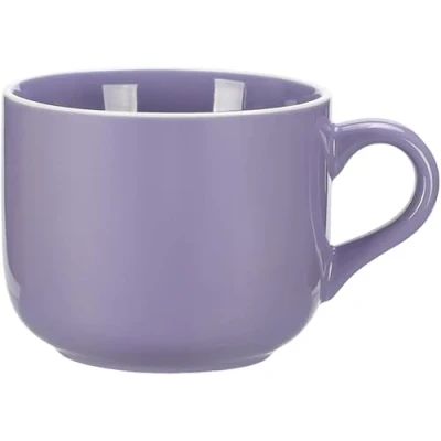 Image of Taoyanmo 650ML/22OZ Large Soup Bowl,Ceramic Grain Cup/Coffee Mug/Salad Bowl,Microwave Safe Cup，for Milk Salad Cappuccino Cereal (Purple)