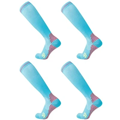 Image of Compression Socks (2 Pair) for Men and Women 20 30 mmHg Stockings Circulation Cycling Running Support
