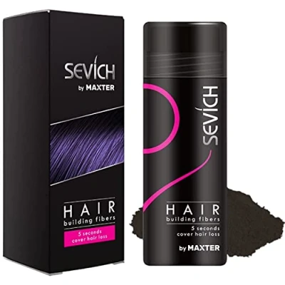 Image of Hair Fibres for Men &amp; Women Natural Powder Building, Thickening and Loss Coverage in 30 Seconds (Dark Brown 25g)
