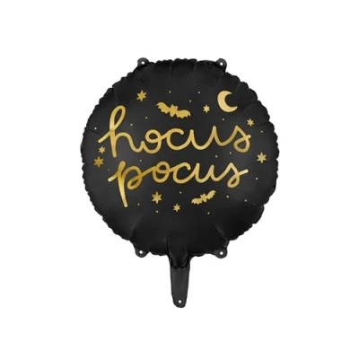 Image of Halloween Foil Balloon Hocus Pocus 45 cm Black, Decoration, Helium or Air, Party Supplies