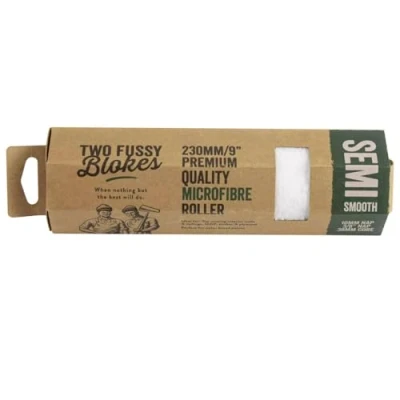 Image of TWO FUSSY BLOKES Premium Quality 9&quot; x 1.75&quot; Microfibre Roller Sleeve Semi Smooth 10mm Nap