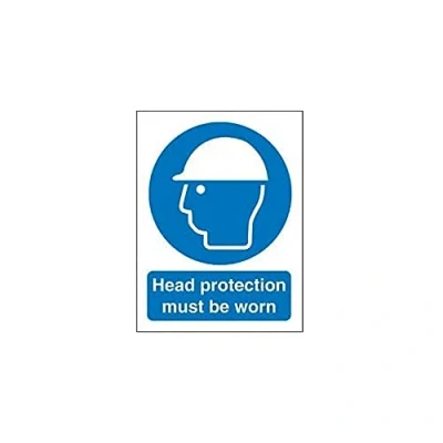 Image of Seco Head Protection Must Be Worn Sign, 150mm x 200mm 1mm Semi Rigid Plastic