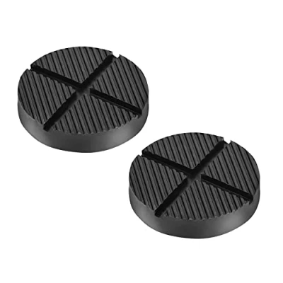 Image of 2pcs Rubber Jack Pads for Trolley Jack, Universal Slotted Frame Rail Protector, Pinch Weld Protector 4.92x1inch