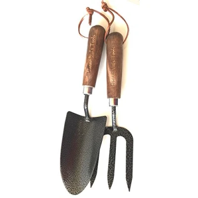 Image of trophiesuk DRAPER 2 PIECE CARBON STEEL HEAVY DUTY HAND FORK and TROWEL SET FREE ENGRAVING