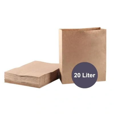 Image of ZURAS® 50 paper rubbish bags 20 l organic waste for bins made of wet strength &amp; tear resistant