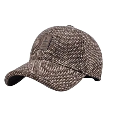 Image of WEJDYKG Winter Baseball Cap with Ear Muffs, Mens Hat Flaps, Adjustable Flaps (Brown,Free Size)