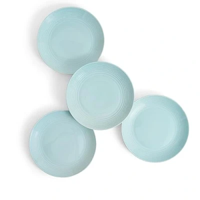 Image of Royal Doulton Dinner Plates, Stoneware, Designed to Mix &amp; Match, Gordon Ramsay Maze Plate 28cm 11in Blue, Set of 4