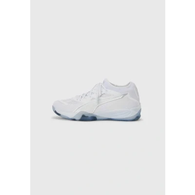 Image of Puma Eliminate Nitro Unisex Handball shoes white/silvercoloured, Size: 11, White/silver/coloured