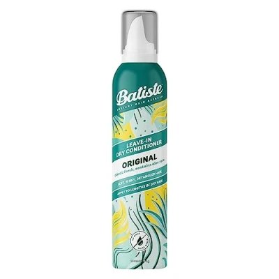 Image of Batiste Dry Leave In Conditioner Original 100 ml, Hair Foam by Shampoo, for Hair, Fresh Fragrance, No Rinse Formula with Aloe Vera, Vegan Friendly