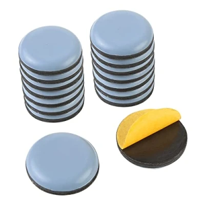 Image of LICQIC Furniture Sliders for Carpet, 16 Pcs PTFE Teflon Appliance Sliders, Self Adhesive Glides Heavy Items (Round, 30 x mm)