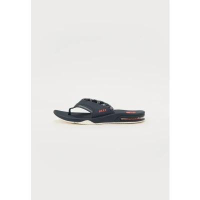 Image of Reef Fanning Men&#039;s Flip Flops Navy Orange Tropic Water Friendly Sandals UK Size 10