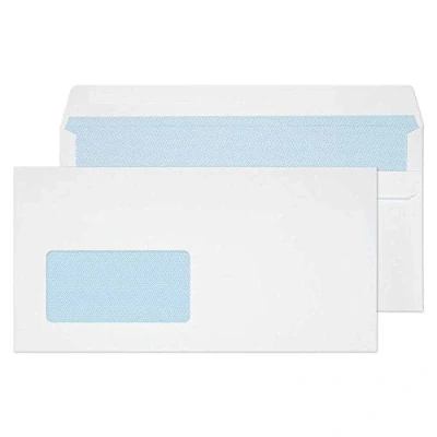 Image of Blake Envelopes Purely Everyday 15884 Briefumschläge Selbstklebend Mit Fenster Weiß DL+ 114 x 229 mm 90g/m² 1000 Stück