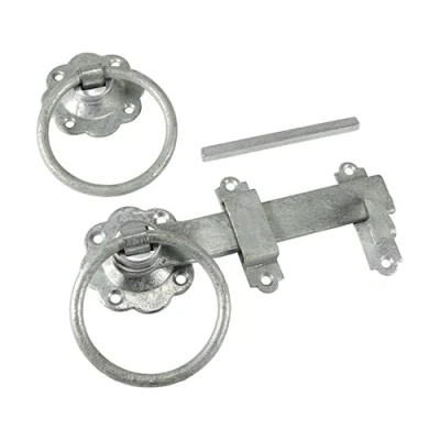 Image of 3x TIMCO Ring Gate Latch Plain Hot Dipped Galvanised RGL6GB