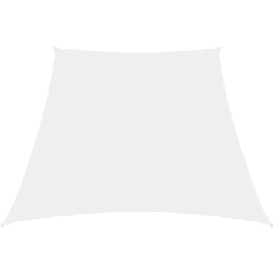Image of vidaXL Sunshade Sail Oxford Fabric Trapezium 3/5x4 m White