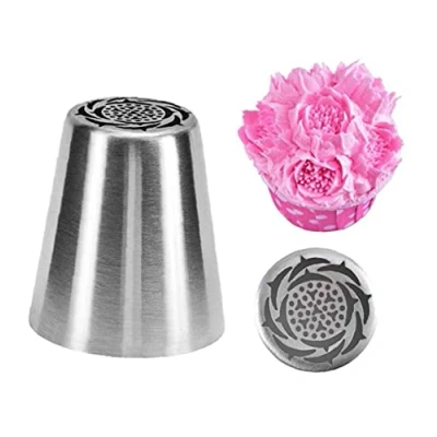 Image of 1pcs Stainless Steel Pastry Cake Russian Nozzles Tips Icing Piping Nozzle Cookie Mold Baking Decorating Tools