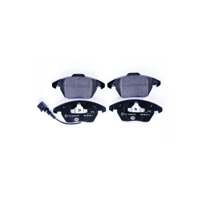 Image of 1KD698151G Brake pad set HELLA 8DB 355 023 161 with integrated wear warning contact VOLKSWAGEN: Golf 7, 6, 5, AUDI: TT Coupe, A3 Sportback