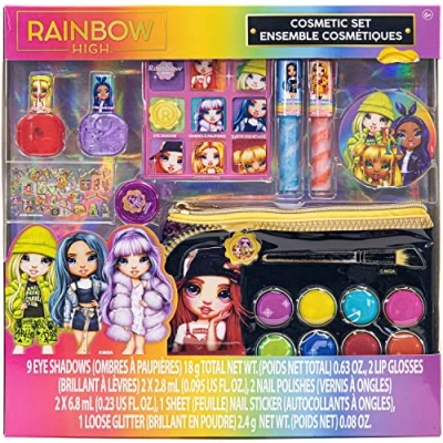 Image of Rainbow High Townley Girl Cosmetic Makeup with Palette Bag Set Includes Lip Gloss, Nail Polish &amp; Eye Shadow and More! for Kids Tweens Girls, Ages 6+ Perfect Parties, Sleepovers Makeovers