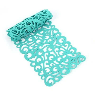 Image of Rectangle Felt Table Runner 7 Colors Mats For Home Kitchen Decoration 40 X 11inch (Color : Green)